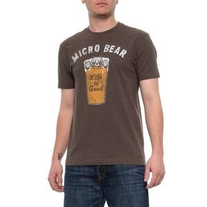 Mens Life is good Micro Bear Crusher T-Shirt S